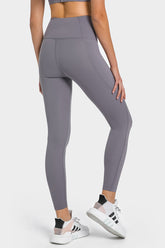 Legging de yoga taille haute longueur cheville avec poches